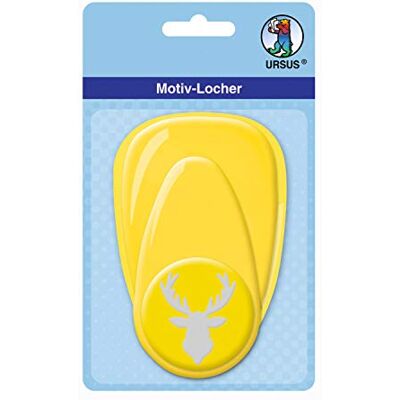 Ursus Perforadora de plástico Jumbo, Cabeza de Alce de Aprox. 38,1 mm, fácil manejo Gracias a la función de Palanca y práctico Dispositivo de Recogida, Amarillo, 38.1 Ursus Perforadora de plástico Jumbo, Cabeza de Alce de Aprox. 38,1 mm, fácil manejo Gracias a la función de Palanca y práctico Dispositivo de Recogida, Amarillo, 38.1