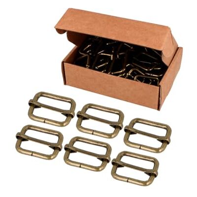 VELOX Hebilla Corredera Rectangular Hierro Oro Viejo 26 mm. 75u. VELOX Hebilla Corredera Rectangular Hierro Oro Viejo 26 mm. 75u.