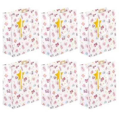 Eurowrap Clairefontaine Juego de 6 bolsas de regalo Excellia, tamaño mediano, 21,5 x 10,2 x 25,3 cm, 210 g, diseño mágico, embalaje de regalo, ideal para: libro, juego, pequeños regalos Eurowrap Clairefontaine Juego de 6 bolsas de regalo Excellia, tamaño mediano, 21,5 x 10,2 x 25,3 cm, 210 g, diseño mágico, embalaje de regalo, ideal para: libro, juego, pequeños regalos