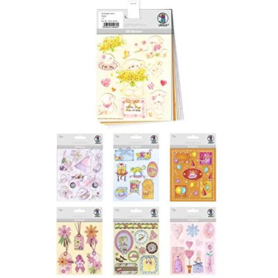 Ursus 10154123 Set de Pegatinas 3D Girly, Set con 7 Hojas de Pegatinas, Autoadhesivas, fáciles de retirar, adecuadas para la elaboración de Tarjetas Ursus 10154123 Set de Pegatinas 3D Girly, Set con 7 Hojas de Pegatinas, Autoadhesivas, fáciles de retirar, adecuadas para la elaboración de Tarjetas