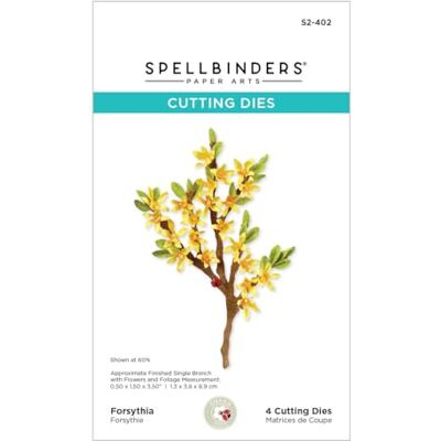 Spellbinders Forsythia Troqueles grabados de la colección The Nature's Botanical Garden de Susan Tierney-Cockburn Spellbinders Forsythia Troqueles grabados de la colección The Nature's Botanical Garden de Susan Tierney-Cockburn
