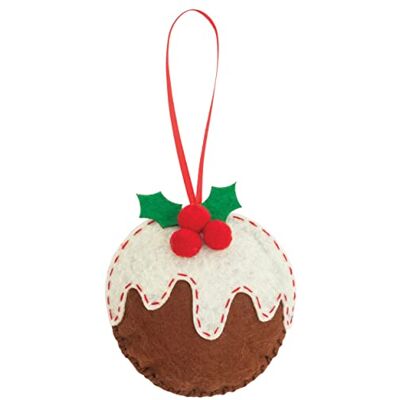 Trimits Kit de decoración navideña de Fieltro: pudín de Navidad, Acrílico, 9 x 9cm Trimits Kit de decoración navideña de Fieltro: pudín de Navidad, Acrílico, 9 x 9cm