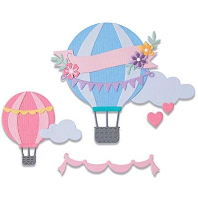 Sizzix -Set de Troqueles Thinlits (10 Unidades, Globo de Aire Caliente), Multicolor, Talla única Sizzix -Set de Troqueles Thinlits (10 Unidades, Globo de Aire Caliente), Multicolor, Talla única