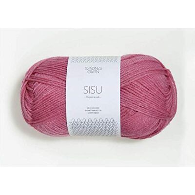 Sandnes Garn Sisu Col.4524 Ovillo de lana (175 m, 50 g), color rosa Sandnes Garn Sisu Col.4524 Ovillo de lana (175 m, 50 g), color rosa