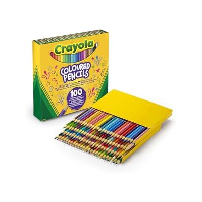 CRAYOLA Colored Pencils – 100 lápices de madera, colores intensos, diseño cómodo para dibujo creativo, hand lettering y arte para adultos CRAYOLA Colored Pencils – 100 lápices de madera, colores intensos, diseño cómodo para dibujo creativo, hand lettering y arte para adultos