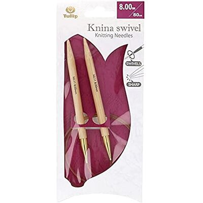 Tulip Knina Swivel Agujas Circulares 80 cm 8.00 mm 1 Unidad Tulip Knina Swivel Agujas Circulares 80 cm 8.00 mm 1 Unidad