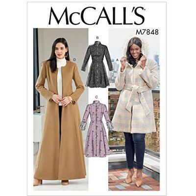 McCall's 7848B5 - Abrigo ajustado con capucha en contraste - Abrigo McCall's 7848B5 - Abrigo ajustado con capucha en contraste - Abrigo