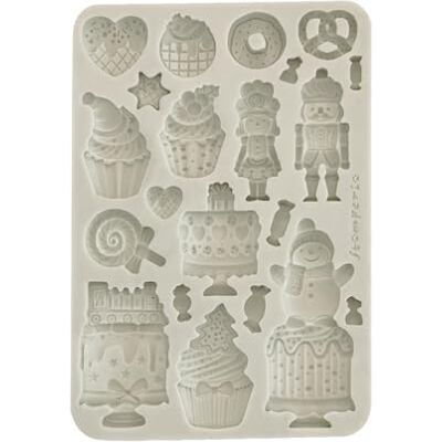 Stamperia Silicon Mould A5 for Scrapbooking, Bullet Journals and More, Non-Stick Surface, Suitable for Air-Dry Clay, Resin and More, Perfect for Crafts and Gifting (Candy Christmas, Cakes) Stamperia Silicon Mould A5 for Scrapbooking, Bullet Journals and More, Non-Stick Surface, Suitable for Air-Dry Clay, Resin and More, Perfect for Crafts and Gifting (Candy Christmas, Cakes)