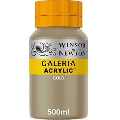 Winsor & Newton Acrílico Galería Pintura acrílica 500 ml, Oro Winsor & Newton Acrílico Galería Pintura acrílica 500 ml, Oro