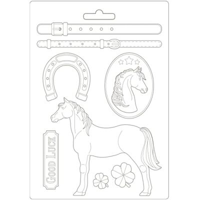 Stamperia Soft Maxi Mould 8,5"X11.5"-Standing Horse, Romantic Horses -3PTA4500 Stamperia Soft Maxi Mould 8,5"X11.5"-Standing Horse, Romantic Horses -3PTA4500
