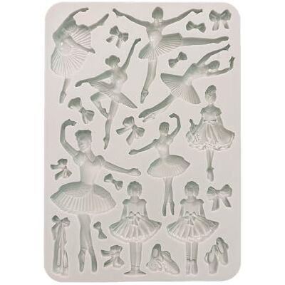 Stamperia Molde de silicona A5 para álbumes de recortes, álbums, diarios y más, ballet, antiadherente, adecuado para arcilla seca al aire y más, perfecto para manualidades y regalos (The Nutcracker) Stamperia Molde de silicona A5 para álbumes de recortes, álbums, diarios y más, ballet, antiadherente, adecuado para arcilla seca al aire y más, perfecto para manualidades y regalos (The Nutcracker)