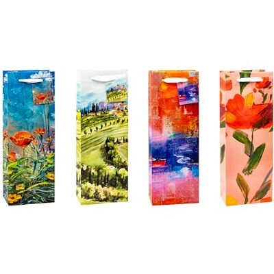 TSI regalo bolsa Fine Arts tamaño: Botella Grande, 12 unidades, 36 x 11 x 11 cm TSI regalo bolsa Fine Arts tamaño: Botella Grande, 12 unidades, 36 x 11 x 11 cm