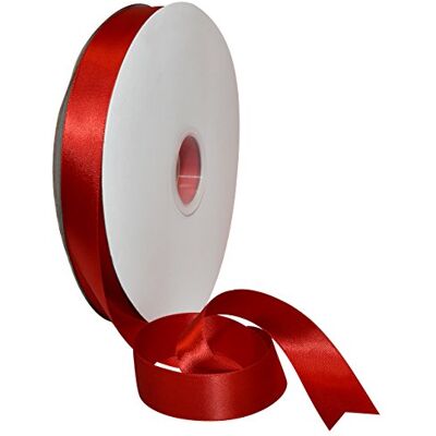 Morex Double Face Satin Cinta, Poliéster, Rojo, 7/8" x 100 Yd, 91 Morex Double Face Satin Cinta, Poliéster, Rojo, 7/8" x 100 Yd, 91