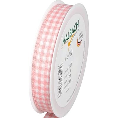 Halbach Seidenbänder Vichy Cinta de regalo (15 mm de ancho, 25 m de largo, fabricada en Alemania), diseño a cuadros en muchos colores Halbach Seidenbänder Vichy Cinta de regalo (15 mm de ancho, 25 m de largo, fabricada en Alemania), diseño a cuadros en muchos colores