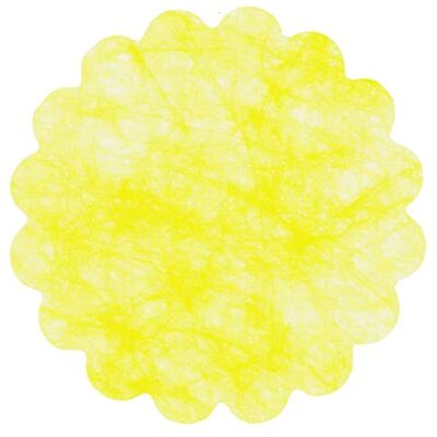 Ciao Sobre 100 decoraciones tnt efecto tejido Flower Poly Lab (Ø24cm), amarillo Ciao Sobre 100 decoraciones tnt efecto tejido Flower Poly Lab (Ø24cm), amarillo