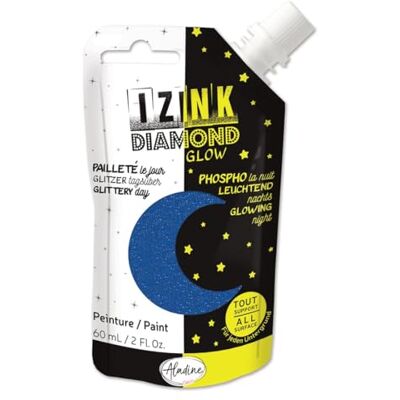 Bernette Izink brillo diamante fosforescente azul - Pintura textil Bernette Izink brillo diamante fosforescente azul - Pintura textil