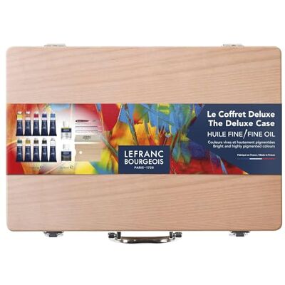 Lefranc Bourgeois Maletín de madera Deluxe Óleo Fino 15 piezas Lefranc Bourgeois Maletín de madera Deluxe Óleo Fino 15 piezas