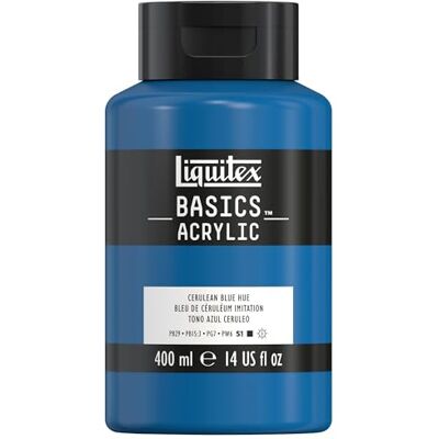 Liquitex Basic Acrylic Tubo de Pintura Acrílica, 400 ML, Azul (Tono Azul Cerúleo Nuevo) Liquitex Basic Acrylic Tubo de Pintura Acrílica, 400 ML, Azul (Tono Azul Cerúleo Nuevo)