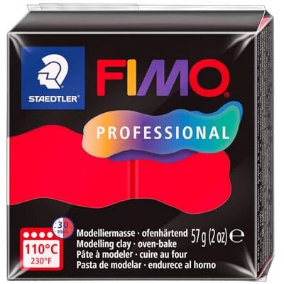 STAEDTLER Fimo Prof Pasta para modelar (57 g), color rojo STAEDTLER Fimo Prof Pasta para modelar (57 g), color rojo