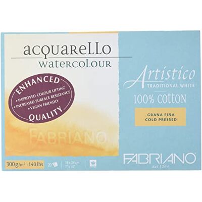 Fabriano - Artistico - 300 g/m² - Block de papel Fabriano - Artistico - 300 g/m² - Block de papel
