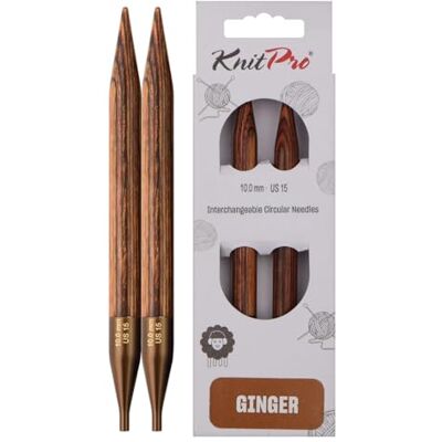 Agujas Circulares Intercambiables Cortas KnitPro Ginger Birk - Agujas de Tejer Agujas Circulares Intercambiables Cortas KnitPro Ginger Birk - Agujas de Tejer