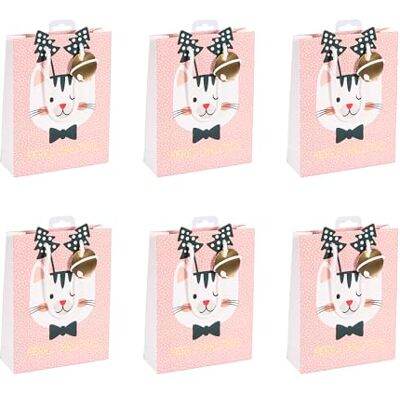 Eurowrap Clairefontaine – Juego de 6 bolsas regalo Kraft- formato bolsillo – Tamaño: 17 x 6 x 22 cm – 210 g – Diseño: gato, gato de Navidad, rosa – ideal para: libro de bolsillo, caja de juego Eurowrap Clairefontaine – Juego de 6 bolsas regalo Kraft- formato bolsillo – Tamaño: 17 x 6 x 22 cm – 210 g – Diseño: gato, gato de Navidad, rosa – ideal para: libro de bolsillo, caja de juego