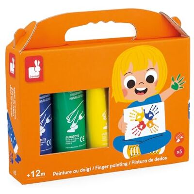 Janod 5 tubos de pintura de dedos para bebés a partir de 1 año Tubo de 75 ml Probado dermatológicamente Ideal para los más pequeños A partir de 12 meses Janod 5 tubos de pintura de dedos para bebés a partir de 1 año Tubo de 75 ml Probado dermatológicamente Ideal para los más pequeños A partir de 12 meses
