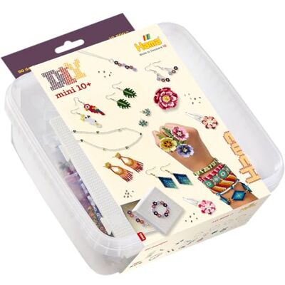 Hama Cuentas para planchar aproximadamente 10.500 cuentas, 2 placas: cuadrado grande n.º 593 y pequeño hexagonal n.º 594. 1 banda elástica fina, 1 hilo, 1 clip para el pelo, hoja de diseño de Hama Cuentas para planchar aproximadamente 10.500 cuentas, 2 placas: cuadrado grande n.º 593 y pequeño hexagonal n.º 594. 1 banda elástica fina, 1 hilo, 1 clip para el pelo, hoja de diseño de