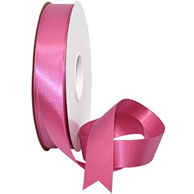 Morex Cinta de raso de doble cara, 7/8" x 50 yardas, rosa frambuesa Morex Cinta de raso de doble cara, 7/8" x 50 yardas, rosa frambuesa