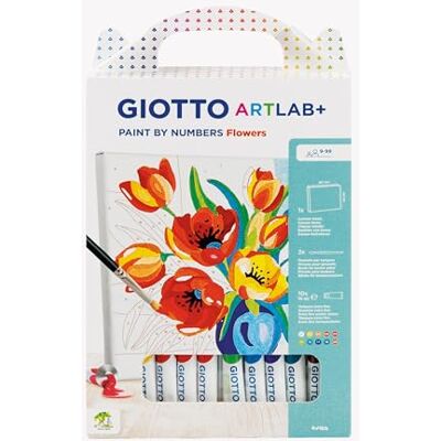Giotto Set Creativo, Artlab+ Pintar por Números Flowers, Caja de Cartón, 14 Unidades Giotto Set Creativo, Artlab+ Pintar por Números Flowers, Caja de Cartón, 14 Unidades