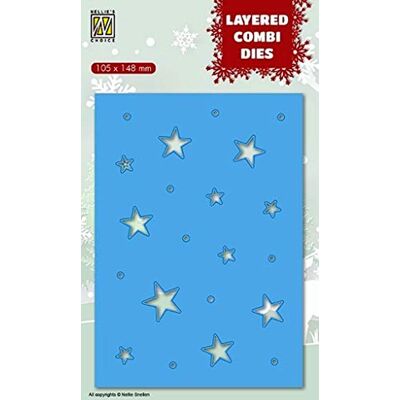 Nellie's Choice Estrellas Layer C-10,5 x 14,8 cm Capas-Troquel de Corte para Tarjetas de Navidad, Scrapbooking, Manualidades, DIY, Azul, 105x148mm Nellie's Choice Estrellas Layer C-10,5 x 14,8 cm Capas-Troquel de Corte para Tarjetas de Navidad, Scrapbooking, Manualidades, DIY, Azul, 105x148mm