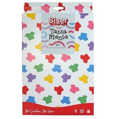 SISER Sobre taza Mania – Kit para decorar y personalizar objetos, tazas, botellas y mucho más, incluye 5 hojas A4 de vinilo adhesivo en varios colores, una hoja de cinta de aplicación y una espátula SISER Sobre taza Mania – Kit para decorar y personalizar objetos, tazas, botellas y mucho más, incluye 5 hojas A4 de vinilo adhesivo en varios colores, una hoja de cinta de aplicación y una espátula
