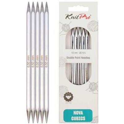 KnitPro Nova Cubics - Latón 15cm - US10 ½ - Agujas para tejer KnitPro Nova Cubics - Latón 15cm - US10 ½ - Agujas para tejer