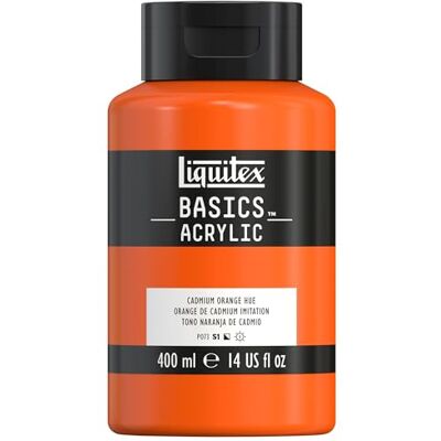 Liquitex Basic Acrylic Tubo de Pintura Acrílica, 400 ML, Naranja (Tono Naranja De Cadmio Claro Nuevo) Liquitex Basic Acrylic Tubo de Pintura Acrílica, 400 ML, Naranja (Tono Naranja De Cadmio Claro Nuevo)