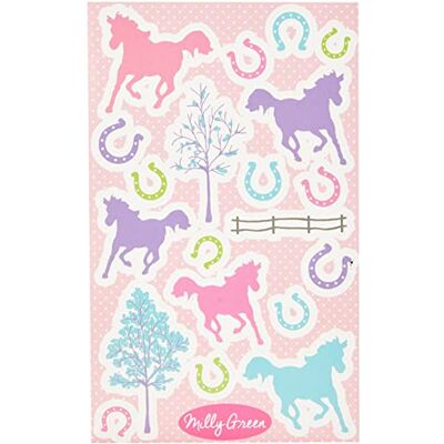 Milly Green Pegatinas de Ponis juguetones, Multicolor, talla única Milly Green Pegatinas de Ponis juguetones, Multicolor, talla única