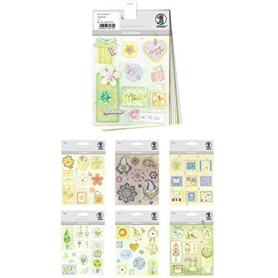 Ursus Set de Pegatinas 3D Everyday, Set con 7 Hojas de Pegatinas, Autoadhesivas, fáciles de despegar, adecuadas para la elaboración de Tarjetas Ursus Set de Pegatinas 3D Everyday, Set con 7 Hojas de Pegatinas, Autoadhesivas, fáciles de despegar, adecuadas para la elaboración de Tarjetas
