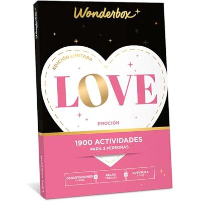 WONDERBOX Caja Regalo Love Emoción Sorprende A Quien Amas, Regalos Originales Para Parejas, Ideas Regalo Mujer, Ideas Regalo Hombre, Vivir Experiencias Juntos. WONDERBOX Caja Regalo Love Emoción Sorprende A Quien Amas, Regalos Originales Para Parejas, Ideas Regalo Mujer, Ideas Regalo Hombre, Vivir Experiencias Juntos.