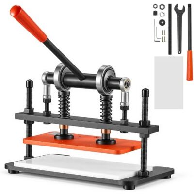 VEVOR Troqueladora Manual de Cuero 280 x 140 mm Máquina de Corte para Cuero Cortadora para Tela, Plástico, Goma, Papel, Capacidad de Presión 1,5 T, Carrera Ajustable de 12 mm, Kit Completo de Montaje VEVOR Troqueladora Manual de Cuero 280 x 140 mm Máquina de Corte para Cuero Cortadora para Tela, Plástico, Goma, Papel, Capacidad de Presión 1,5 T, Carrera Ajustable de 12 mm, Kit Completo de Montaje