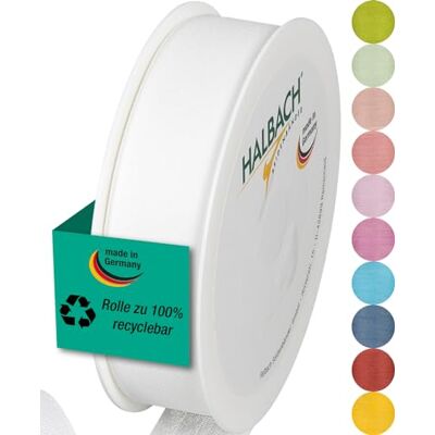 Halbach Seidenbänder Cinta de regalo Ancho 25 mm Longitud 25 m Cinta de lazo fabricada en Alemania Cintas de regalo en variedad de colores y anchos, perfecta para envolver y decorar, color: Halbach Seidenbänder Cinta de regalo Ancho 25 mm Longitud 25 m Cinta de lazo fabricada en Alemania Cintas de regalo en variedad de colores y anchos, perfecta para envolver y decorar, color: