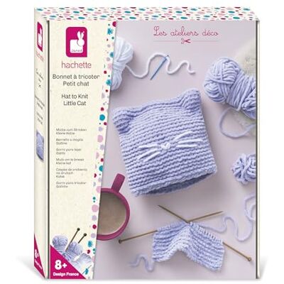 Janod Kit Creativo para Tejer un gorrito de Gatito Mi Primer Tejido 4 ovillos de Lana Chenilla + Agujas Actividad DIY para Principiantes A Partir de 8 años Janod Kit Creativo para Tejer un gorrito de Gatito Mi Primer Tejido 4 ovillos de Lana Chenilla + Agujas Actividad DIY para Principiantes A Partir de 8 años