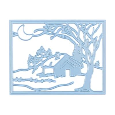Nellie's Choice Paisaje Navideño-Troquel de Forma Invierno y Luz de la Luna-13,6 x 10,6 cm-para Hacer Tarjetas, Navidad, Scrapbooking, Manualidades, DIY, Azul, 136x106mm Nellie's Choice Paisaje Navideño-Troquel de Forma Invierno y Luz de la Luna-13,6 x 10,6 cm-para Hacer Tarjetas, Navidad, Scrapbooking, Manualidades, DIY, Azul, 136x106mm
