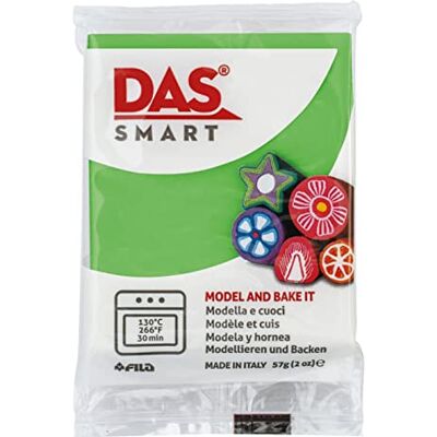 DAS Smart, Pasta para modelar que se endurece al horno, 57g, Verde Primavera DAS Smart, Pasta para modelar que se endurece al horno, 57g, Verde Primavera