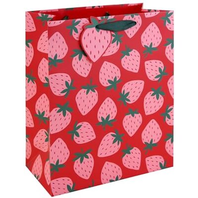Eurowrap Fraises, sac large 26,5x14x33 cm Paq de 6 Eurowrap Fraises, sac large 26,5x14x33 cm Paq de 6
