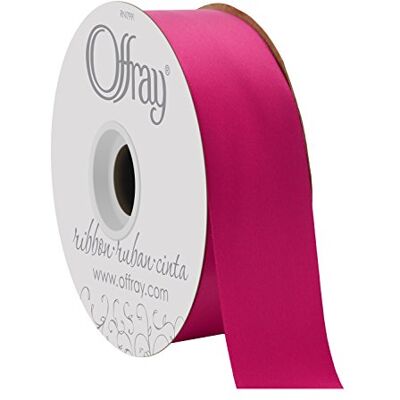 Berwick Offray Cinta de raso doble cara, 1-1/2 pulgadas de ancho por carrete de 50 yardas, Azalea Berwick Offray Cinta de raso doble cara, 1-1/2 pulgadas de ancho por carrete de 50 yardas, Azalea
