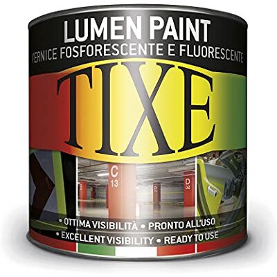 TIXE Fluorescente all'acqua Pintura al Agua, Rojo, 300 mililitres, 6 TIXE Fluorescente all'acqua Pintura al Agua, Rojo, 300 mililitres, 6