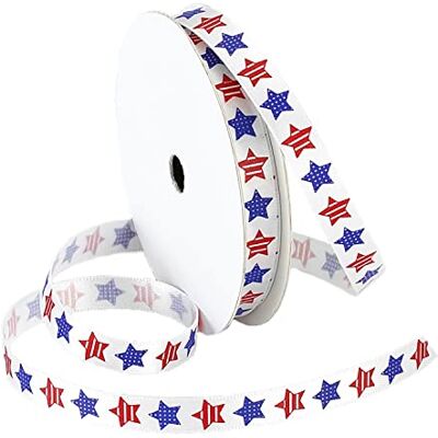Morex Betsy Ross Printed Satin Ribbon Spool, 3/8-Inch by 100-Yard, Red/White/Blue Morex Betsy Ross Printed Satin Ribbon Spool, 3/8-Inch by 100-Yard, Red/White/Blue