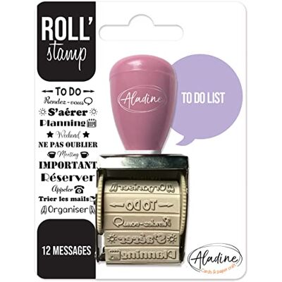 Aladine Roll'Stamp To Do List Sello con rueda 12 Mensajes para sellos Partout Ideal para Bullet Journal, Scrapbooking 3,5x8x10,5 Black Aladine Roll'Stamp To Do List Sello con rueda 12 Mensajes para sellos Partout Ideal para Bullet Journal, Scrapbooking 3,5x8x10,5 Black