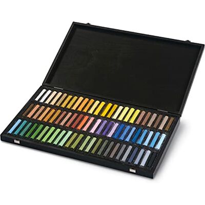 Honsell Blockx Juego de 72 lápices de colores brillantes en estuche de madera, hechos a mano con pigmentos puros, colores brillantes con alta opacidad, multicolor Honsell Blockx Juego de 72 lápices de colores brillantes en estuche de madera, hechos a mano con pigmentos puros, colores brillantes con alta opacidad, multicolor