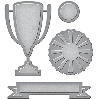 Spellbinders Die Trophy Grabado D-Lites Trofeo, Metal, marrón, 17.1 x 8.9 x 0.2 cm Spellbinders Die Trophy Grabado D-Lites Trofeo, Metal, marrón, 17.1 x 8.9 x 0.2 cm