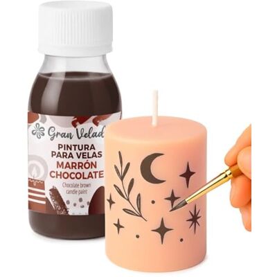 GRAN VELADA Pintura Marron Chocolate para Velas 250ml Pintura Brillante para Manualidades Pigmento para Velas GRAN VELADA Pintura Marron Chocolate para Velas 250ml Pintura Brillante para Manualidades Pigmento para Velas